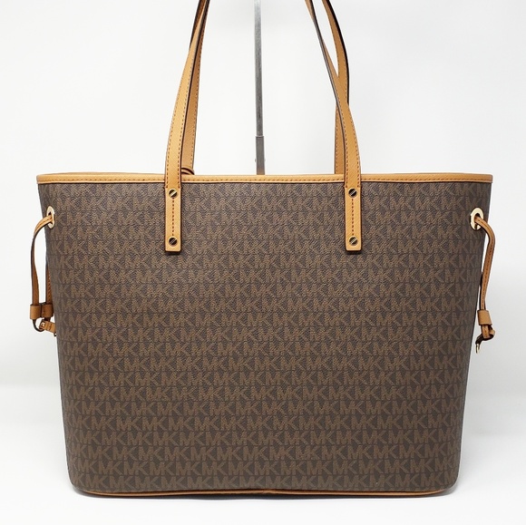 Michael Kors Large Jet Set Tote Bag Brown - Picture 3 of 6